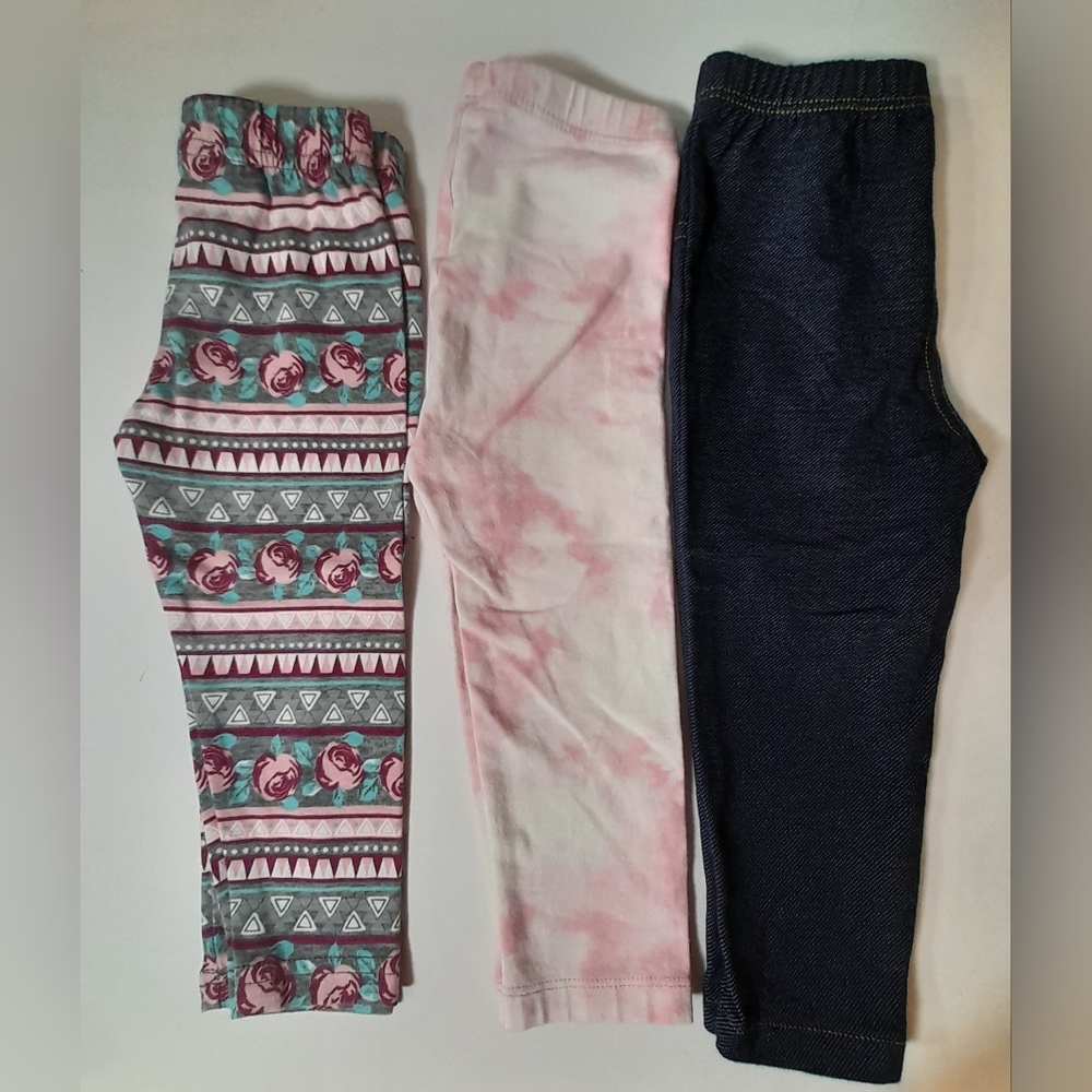#0050 Set of pants(3 pcs) for 18-24M girls Colors & Brands assorted.